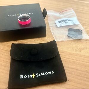 Ross-Simons Sterling Silver Pink Enamel Band Ring Size 6 - New in Box